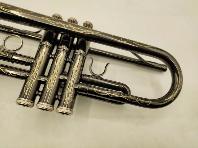 Trompete Bb Banhado a Prata Níquel Preto Instrumento Musical com Estojo