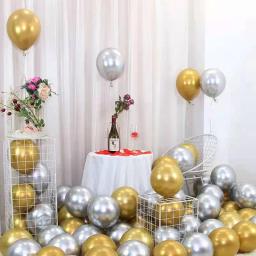 Balão inflável de látex vermelho, balão metálico cromado para festa de aniversário, casamento, festa de aniversário, 20 peças - Image 3