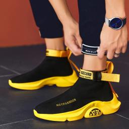 Homens tênis de alta qualidade meias sapatos respirável casual deslizamento na cesta homme plataforma tênis masculino footwears zapatillas - Image 4