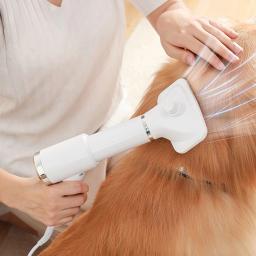 Portátil 2-em-1 cão secador de cabelo casa filhote de cachorro grooming pente escova de pele ventilador velocidade ajustável temperatura de baixo nível de ruído produtos para animais de estimação - Image 3