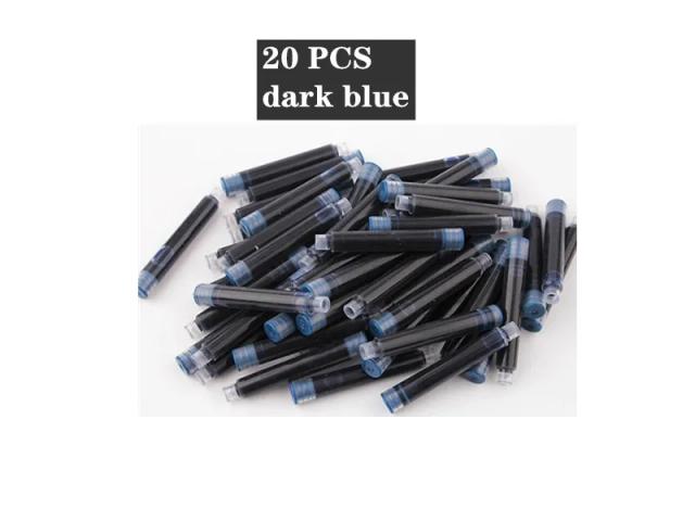 Cartuchos de Tinta Universal para Recarga: Conjunto de 20 Peças em Azul Apagável e Preto (Tamanhos 2.6 e 3.4)