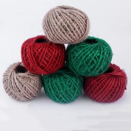 Cordel de juta colorido, corda de juta natural para obras de arte, artesanato diy, exibição de imagem e enfeites, fio de embrulho de presente - Image 1