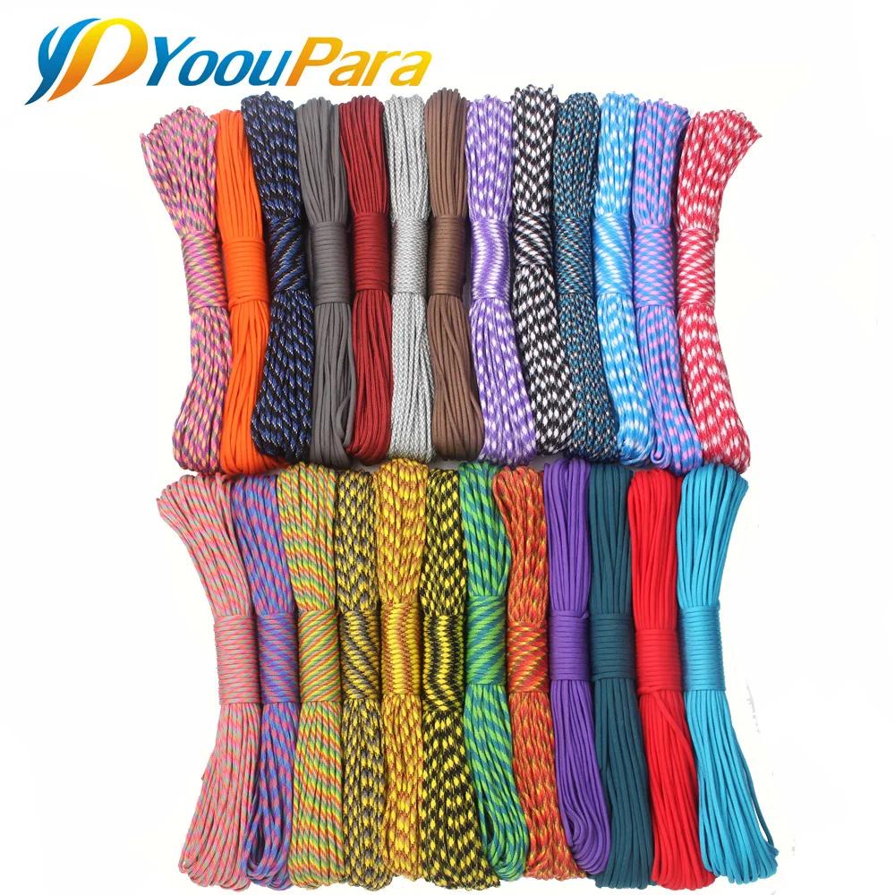 Corda paraquedas paracord 250 cores, 100 metros corda tipo iii 7 de paraquedas, corda ao ar livre, kit de sobrevivência de acampamento, atacado - Image 1
