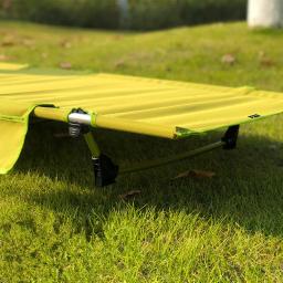 Cama de acampamento dobrável portátil, liga simples do lazer, berço reforçado, peso leve, pausa para o almoço - Image 4