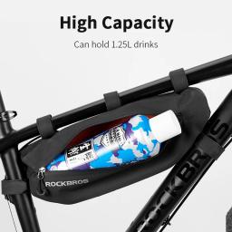 ROCKBROS Sacos À Prova D' Água Da Bicicleta, Ciclismo Tubo Superior, Saco Frontal, BTT, Estrada, Triângulo Pannier, Acessórios - Image 2