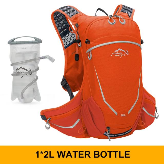 Mochila Ultra-Leve 16L para Corrida, Caminhadas e Ciclismo com Bolsa de Água de 2L
