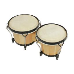 Bongos africanos de madeira percussão instrumentos musicais para crianças, brinquedos musicais, pele de cabra grossa, aprendizagem precoce, brinquedos musicais educativos, chave inglesa - Image 3