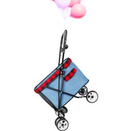 Transportador dobrável para cães e gatos, carrinho de pelúcia, pequeno chiens portátil andando suprimentos, acessórios para gatos - Image 3