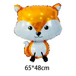 Balões metalizados de animais fofos, esquilo guaxinim raposa para decoração de festa de aniversário, floresta, chá de bebê, brinquedos de desenhos animados, 1 peça - Image 4