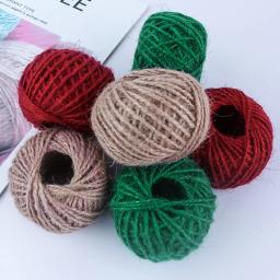 Cordel de juta colorido, corda de juta natural para obras de arte, artesanato diy, exibição de imagem e enfeites, fio de embrulho de presente - Image 3