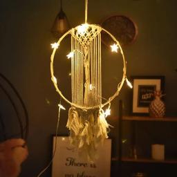 1/5 pçs 8-33cm de madeira diy artesanal apanhador bordado arco artesanato ponto cruz círculo de bambu anel pendurado decoração de natal casamento - Image 3