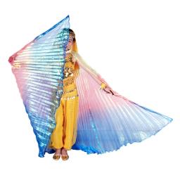 Multicolor Dança do Ventre Isis Asas e Bastões para Adultos e Crianças, Asas Borboleta, Dança do Ventre Acessórios - Image 4
