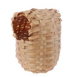 Casa pássaros bambu natural feita à mão, gaiola brinquedo ar livre, cabana, abrigo 89 6b - Image 4