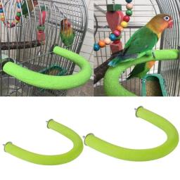 Perca de papagaio para aves, suporte grosso, madeira em formato de u, garra, bastão de moagem, gaiola, brinquedos para araras, papagaio - Image 1
