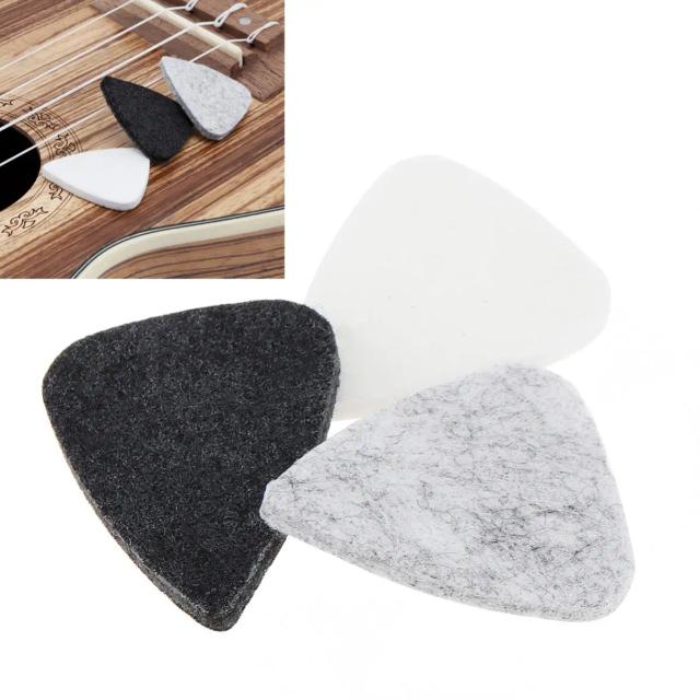 Palheta Elétrica de Feltro Macio para Guitarra - Conjunto de 2 Peças para Soprano e Tenor, Tamanhos 21, 23, 26 e 30mm