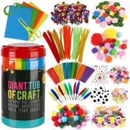 Artes e ofícios suprimentos para crianças tudo em um diy artesanato escola jardim de infância homeschool suprimentos conjunto de artes brinquedos para crianças - Image 1