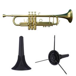 Tripé trompete dobrável portátil, suporte de metal, perna de instrumento, acessórios, instrumento musical, acessório, plástico preto - Image 5