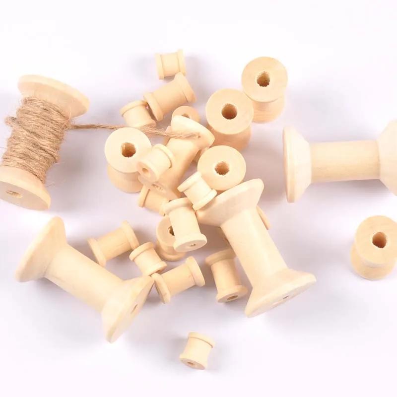 Bobinas De Madeira Naturais Vintage, Carretéis De Linha Vazios, Fio De Fio, Fitas, Carretel De Carretel, Acessórios De Costura, Ferramentas, DIY, Artesanato De Madeira - Image 1