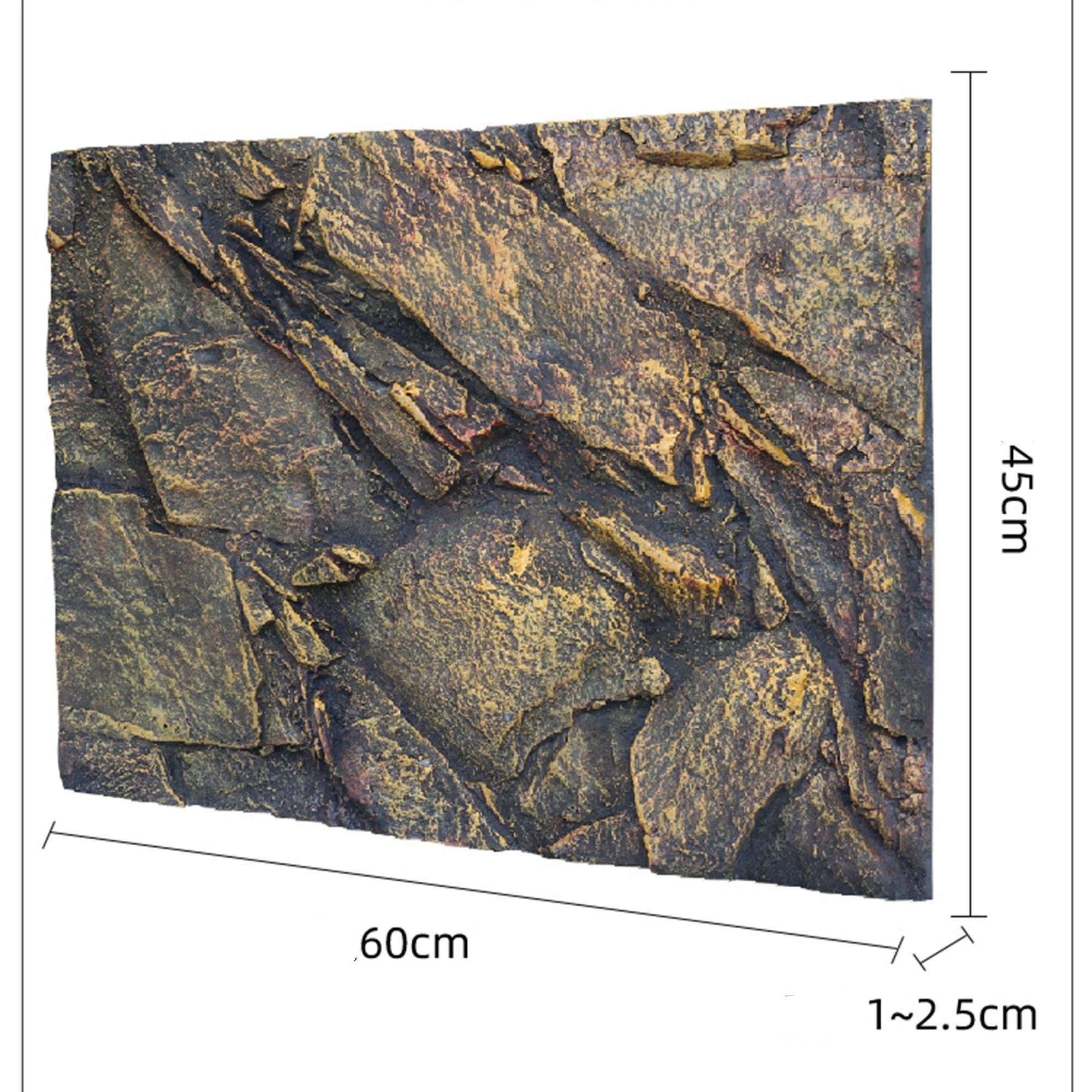 Terrário decoração de caixa para répteis, pedra 3d, grande padrão de fundo, animais de estimação, gecko, lagarto, peixe, torântula, sapo, vivarium - Image 1