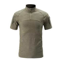 Camuflagem Masculina Camiseta de Manga Curta Preta, Militar, Tático, Camiseta do Exército, Ao Ar Livre, Caminhada, Caça - Image 1