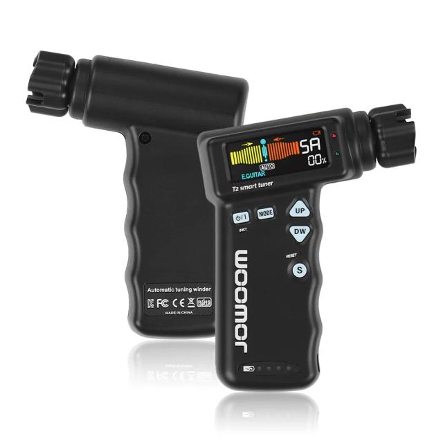 Ferramenta Multifuncional JOWOOM-T2: Afinador Smart para Guitarra e Ukulele com Peg String Winder e Bateria Recarregável Embutida