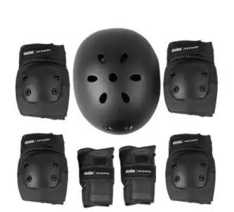 Kit Protetor de Capacete Ninebot para Bicicletas e Monociclos - Conjunto Completo para Adultos e Crianças em Preto