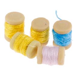 Multi estilos crianças casa de bonecas decoração móveis em miniatura máquina de costura linha tesoura acessórios para bonecas casa brinquedos para meninas - Image 5
