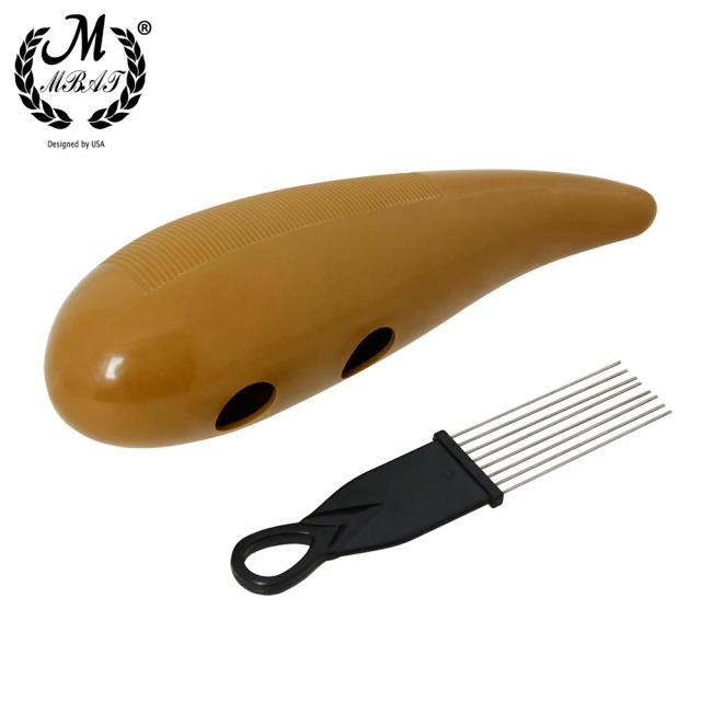 Guiro Profissional de Plástico MBAT SY-08 com Raspador - Instrumento de Percussão Orff para Músicos