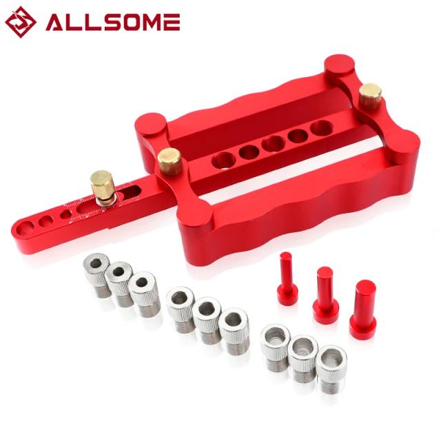 Kit de Ferramentas para Carpintaria: Jig de Perfuração com Auto-Centralização para Dowel de 6/8/10mm