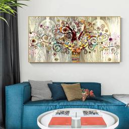 Árvore da vida por gustav klimt pinturas a óleo sobre tela famosa paisagem cartazes e impressões para casa moderna sala de estar cuadros - Image 2