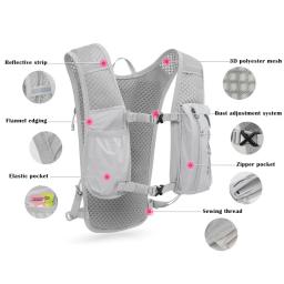 Mochila para corrida ultra leve, bolsa de hidratação respirável à prova d'água para ciclismo, corrida, academia, 5l - Image 5
