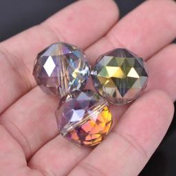 Colorido Banhado Contas De Vidro De Cristal, Grande, Redondo, Facetada, Solto, Fazer Jóias, Artesanato de DIY, Descobertas, 5Pcs, 20mm - Image 4