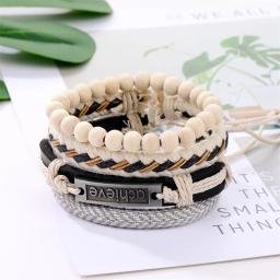 IFMIA-Conjunto de pulseiras de couro para homens, pulseira, pulseiras múltiplas, braceletes, festa, casamento, presentes de jóias, novo design, moda - Image 3