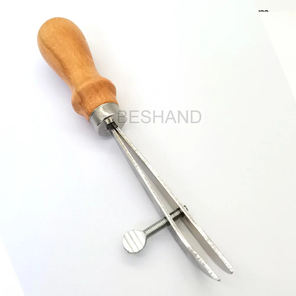 Ferramenta de vinco para riscador de couro, ferramenta de marcação para inscrição em couro linear de 1-20mm com punho de madeira ajustável para raspador de marcas de couro e vegetais diy - Image 1