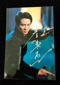 Jet li autografado assinado com caneta foto de filme famoso estrela presente 4*6 polegadas 042021 - Image 2