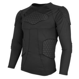 Camisa de compressão acolchoada rib peito protetor para futebol basquete paintball ciclismo acolchoado camisa de compressão protetora - Image 2