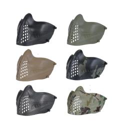 Novo tático airsoft máscara paintball greve aço meia máscara facial equipamentos de proteção ao ar livre - Image 3