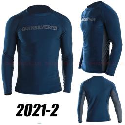 Os homens rash guards praia mangas compridas surf natação camisas superiores esportes aquáticos ginásio wetsuits secagem rápida proteção uv rápido-seco! - Image 3