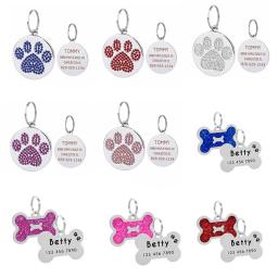 Etiqueta de identificação do cão do gato do filhote de cachorro dos animais de estimação identificação nome do cão colar placa de identificação do cão acessórios do animal de estimação bulldog - Image 6