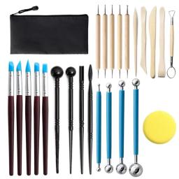 Kit de ferramentas para artesanato em argila, 11/25/61 peças, ferramentas para escultura, cerâmica, cabo de madeira - Image 2