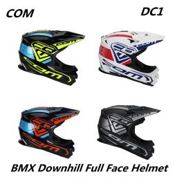 Capacete de mountain bike com dc1 ajustável, rosto inteiro, mtb, corrida, downhill, bmx, viseira estilo moto, removível, lavável - Image 1