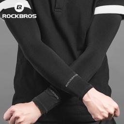 ROCKBROS-Aquecedores de Braço para Homens e Mulheres, Seda Gelo, Proteção Solar, Mangas de Ciclismo, Esporte ao Ar Livre, Pesca, Corrida, Basquete - Image 1