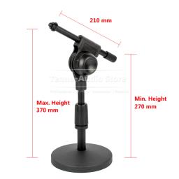 Suporte de microfone de mesa com altura ajustável, placa redonda, suporte para zoom h5, h6, h1, h1n, h4n, h1, h1, h1n, h4n, h 1, 5, 6, 2, 4 n - Image 3