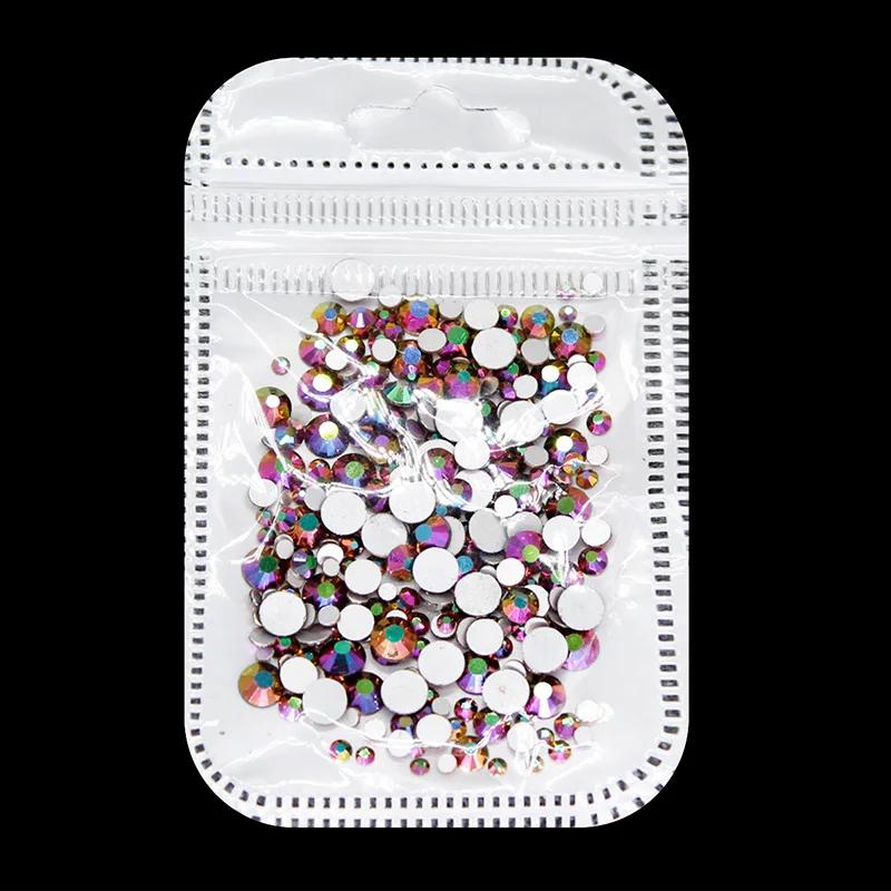 Strass de cristal plano para decoração, tamanho misto com 400 peças, 40 cores, para unhas, rosto, gemas, festival, artesanato, decoração - Image 1