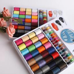 Linhas de costura sortidas para máquina, artesanato, kit de ferramentas multifunções, agulha de mão, poliéster, acolchoados, acessórios de bricolage, 64 - Image 3
