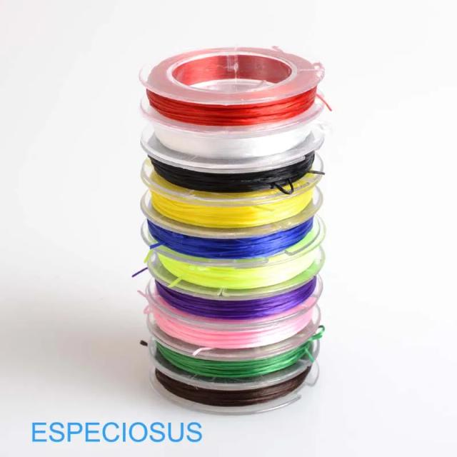 Fio Elástico para Bijuterias: 10 Metros de Nylon em 10 Cores para Fabricação de Pulseiras e Acessórios