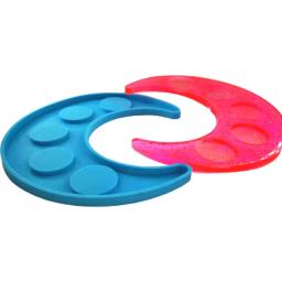 Bandeja de óleo essencial de resina epóxi, molde, 5 buracos, lua, castiçal, silicone, decoração de artesanato, ferramenta de fundição - Image 2
