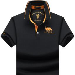 Camisa polo masculina de manga curta camisa de verão nova lapela masculina solta tamanho grande meia manga camiseta de topo roupas masculinas - Image 5