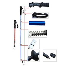 Bastão de caminhada telescópico, portátil, ultraleve, para escalada, esportes ao ar livre, acessório - Image 5