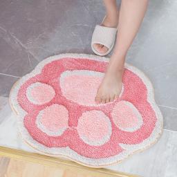 Tapete de banheiro absorvente para pata de gato, antiderrapante, macio, para banheiro, banheiro, quarto, crianças, desenho animado, tapete de chão - Image 1